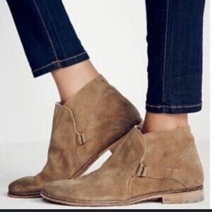 Free People Tan Suede Ankle Booties